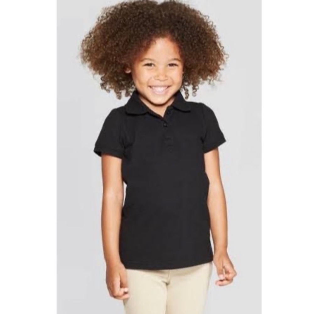 OLD NAVY Girl’s Short-Sleeve Pique Polo in Black